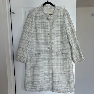 Kate Spade Tailored Gray Coat Timeless Design